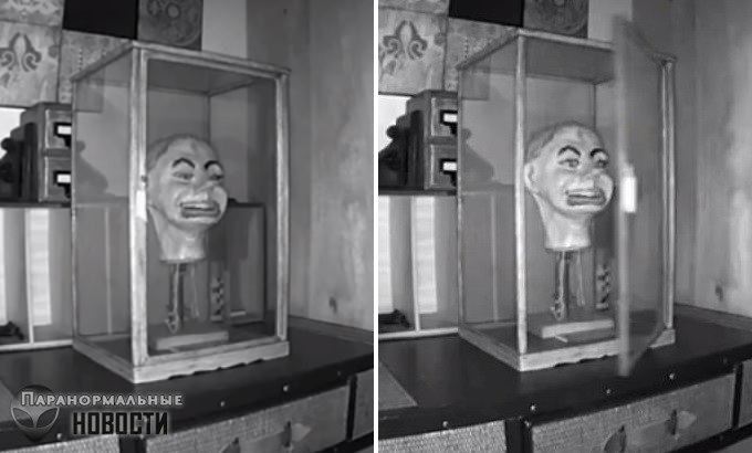 На видео сняли как голова куклы чревовещателя сама по себе открыла глаза и двигала ртом 