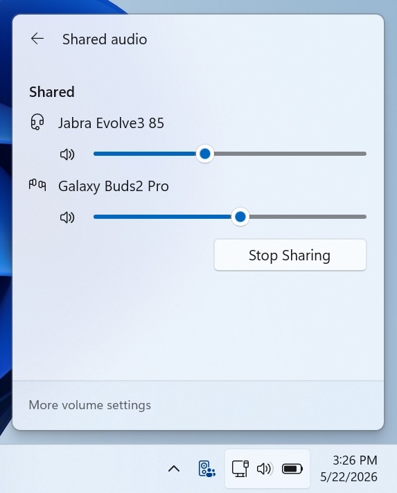 Музыка нас связала: Windows 11 теперь позволяет подключать две пары наушников одновременно Музыка нас связала: Windows 11 теперь позволяет подключать две пары наушников одновременно