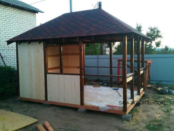Беседка 3 на 4 своими руками: размеры, пошаговое строительство