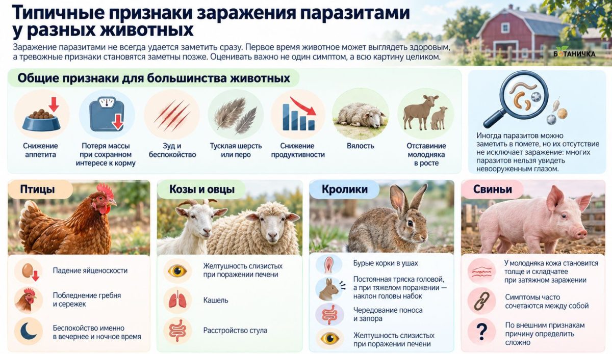 Паразиты у животных: как не пропустить вспышку в хозяйстве Паразиты у животных: как не пропустить вспышку в хозяйстве